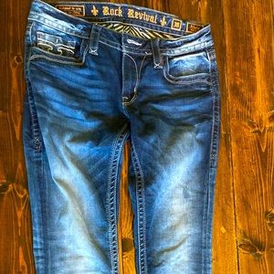 Rock Revival Alivia Skinny, Size 30, 34” inseam, EUC
